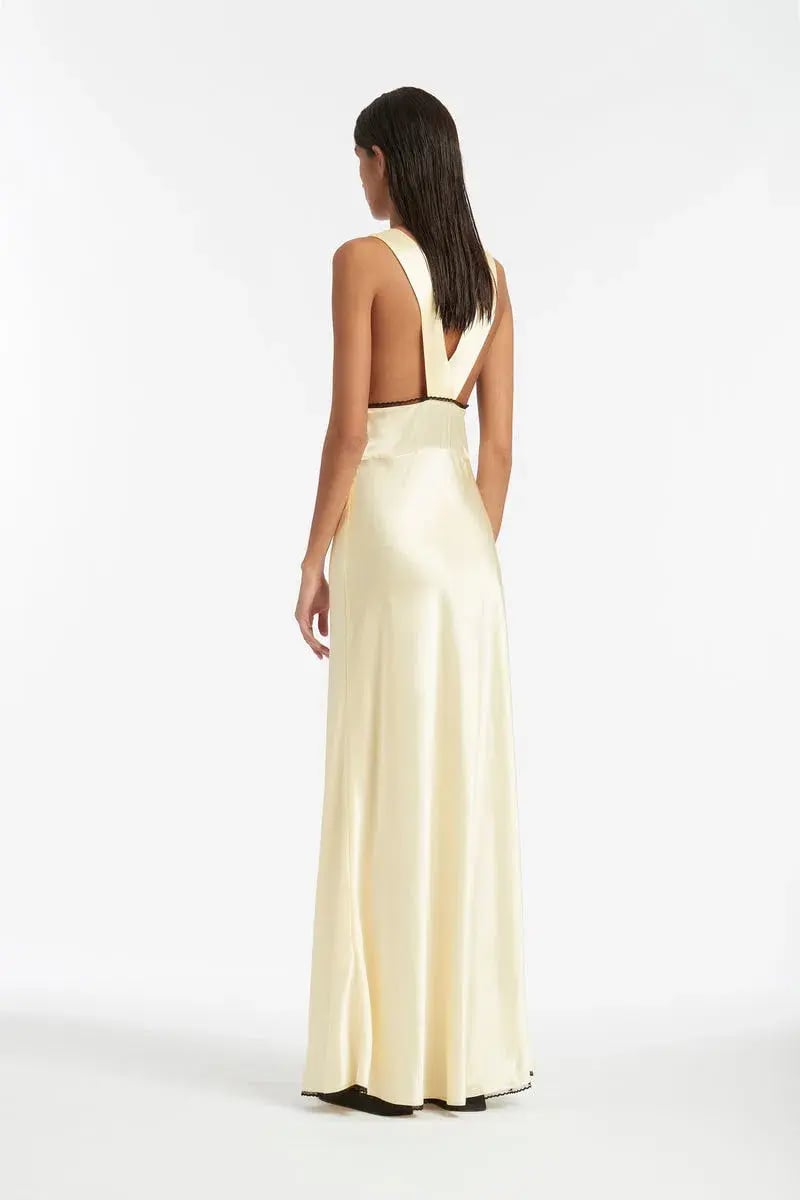 Sir The Label Aries Cut Out Gown Yellow Size 8 photo 2