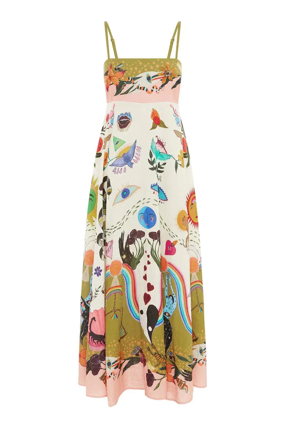 Alemais Evergreen Sundress Multi Print Size 16 photo 2