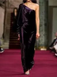 Zimmermann Illustration Asymmetric Gown Maxi Aubergine Size AU 12 photo 3