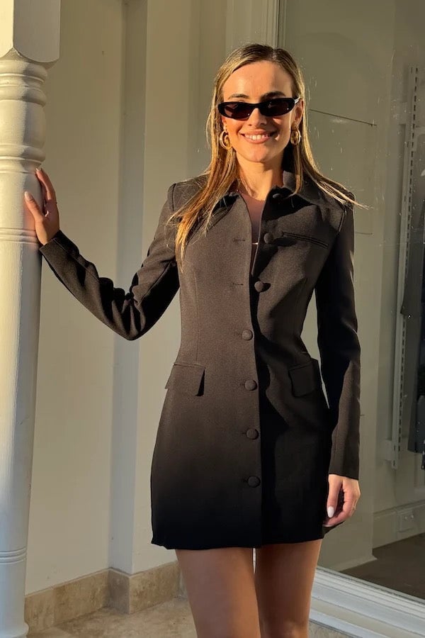 Odd Muse The Ultimate Muse Structured Button Dress - Black photo 2