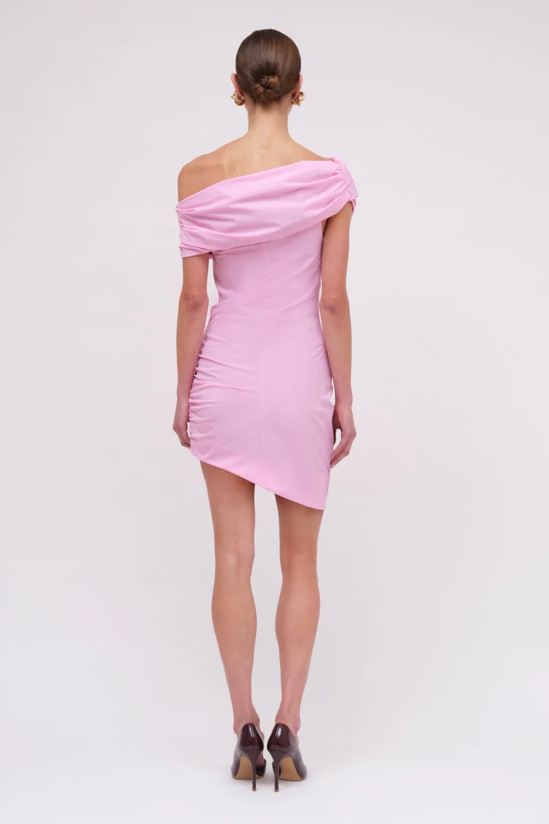 SUBOO MONTIE OFF SHOULDER MINI DRESS - PINK photo 4