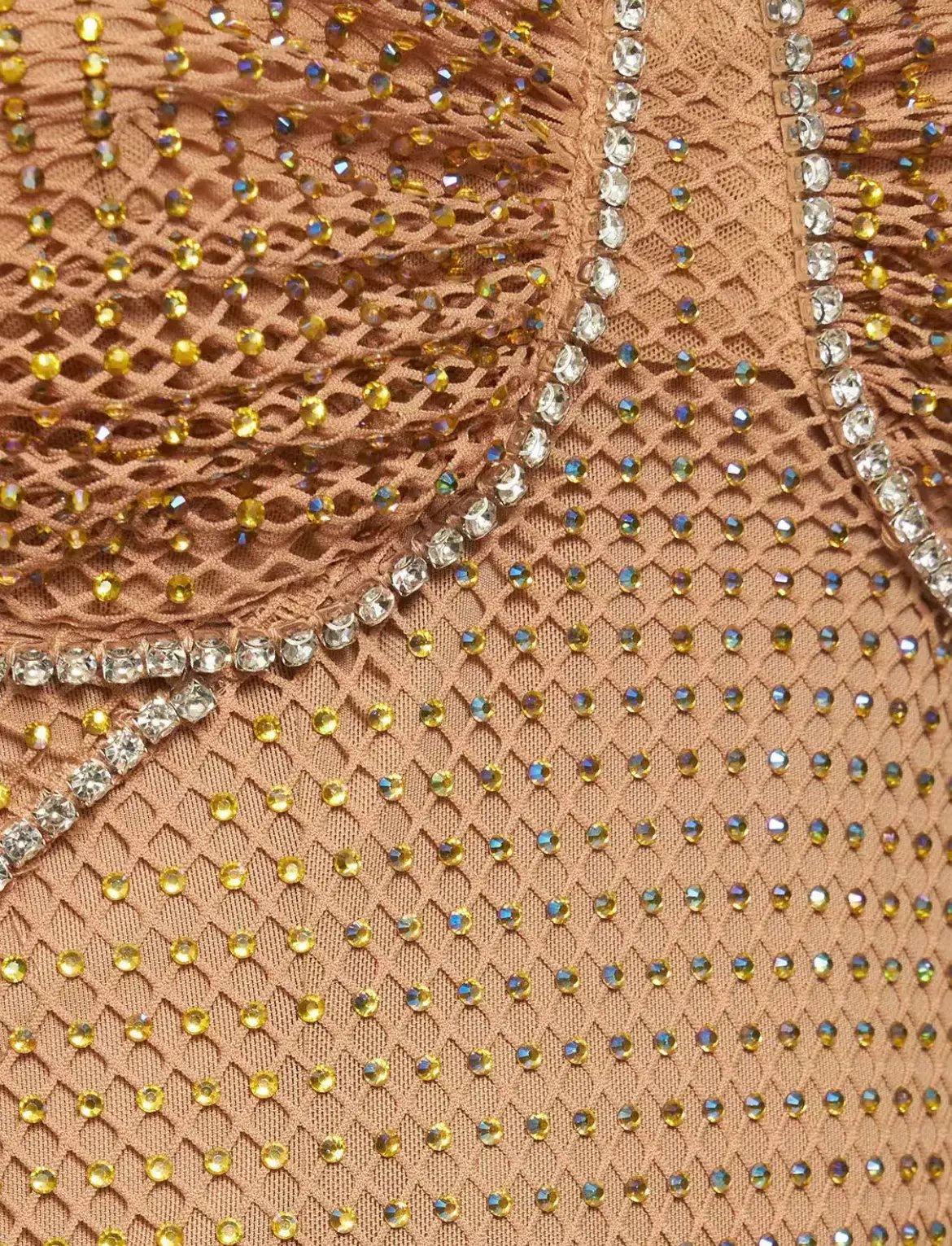 Self Portrait Hotfix Fishnet Maxi Nude Size AU 12 photo 5