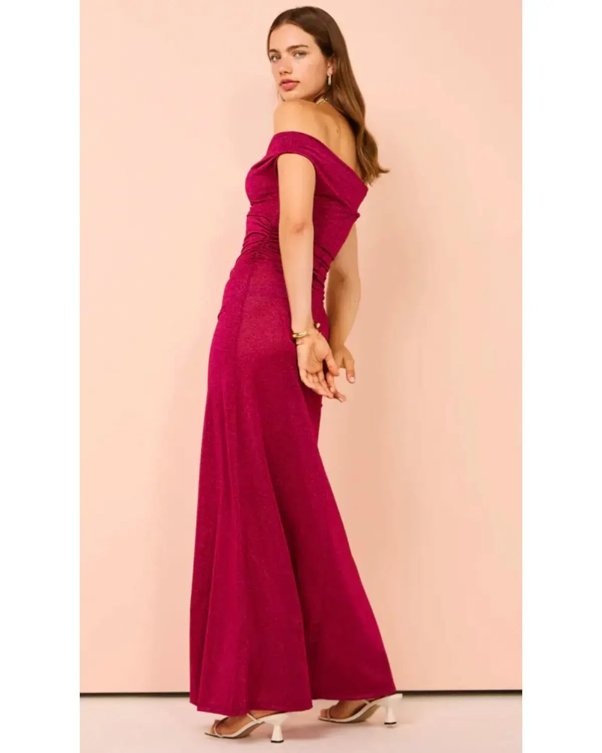 Dominique Healy Vera To The Floor Dress Red/Pink Size AU 8 photo 2