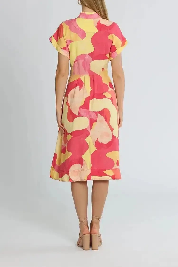 Rebecca Vallance Toretta Midi Dress Multi Size 14 photo 3