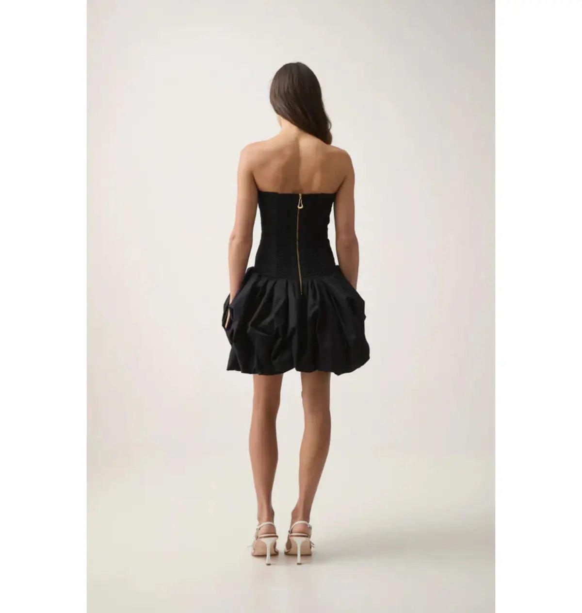 Aje Violette Bubble Hem Mini Dress in Black Size AU 6 photo 3