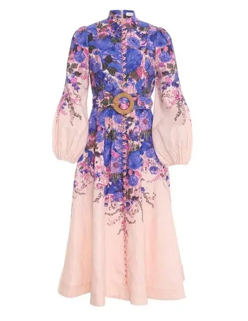 Zimmermann High Tide Buttoned Midi Dress Floral Size 1 / AU 10 photo 3
