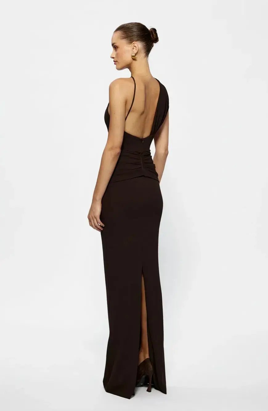 Effie Kats Greer Maxi Gown in Coffee Size 10 photo 2