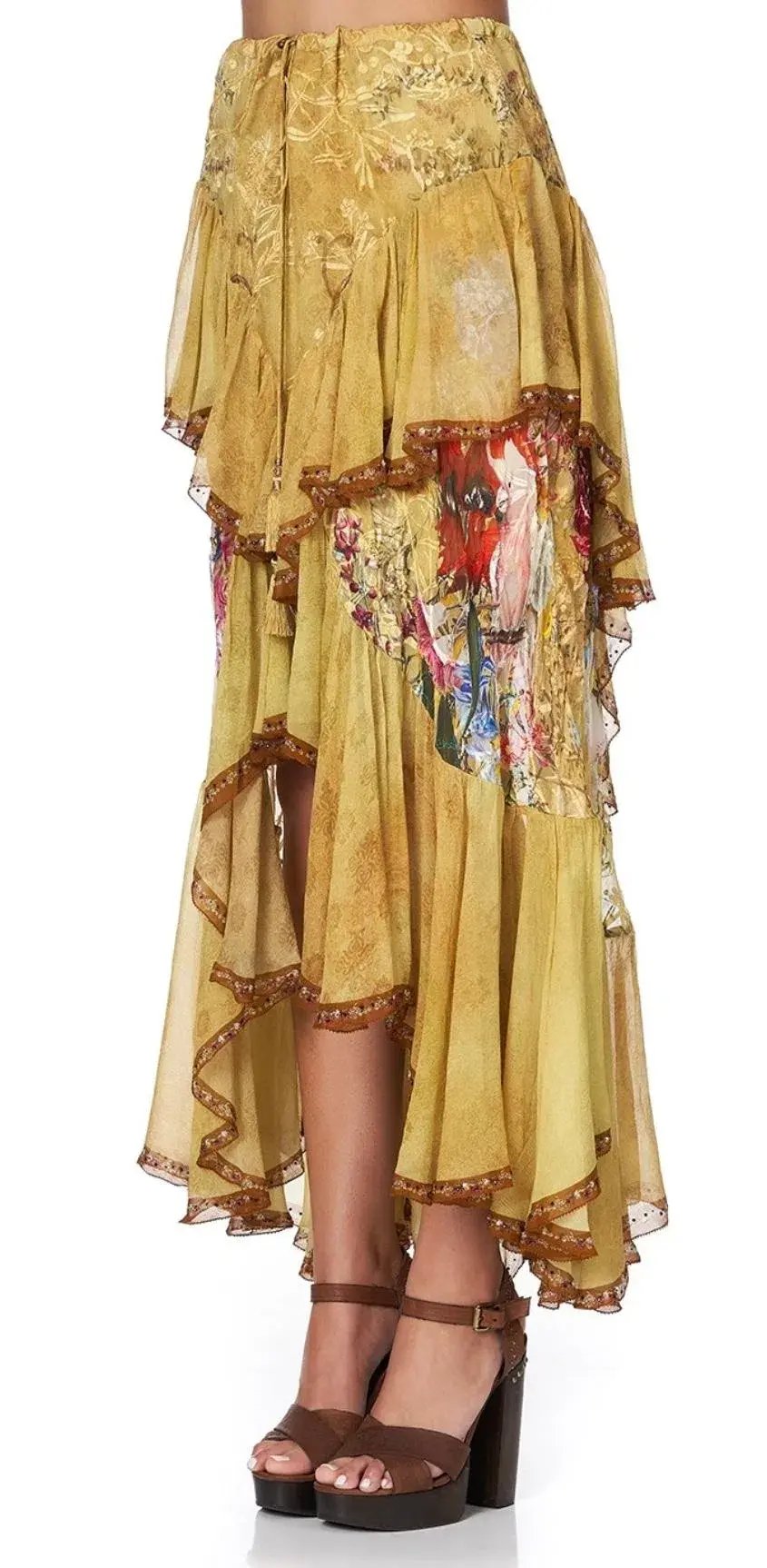 Camilla Among the Gumtrees Off Shoulder Halter Top and Maxi Skirt With Double Frill Set Print Size L photo 7