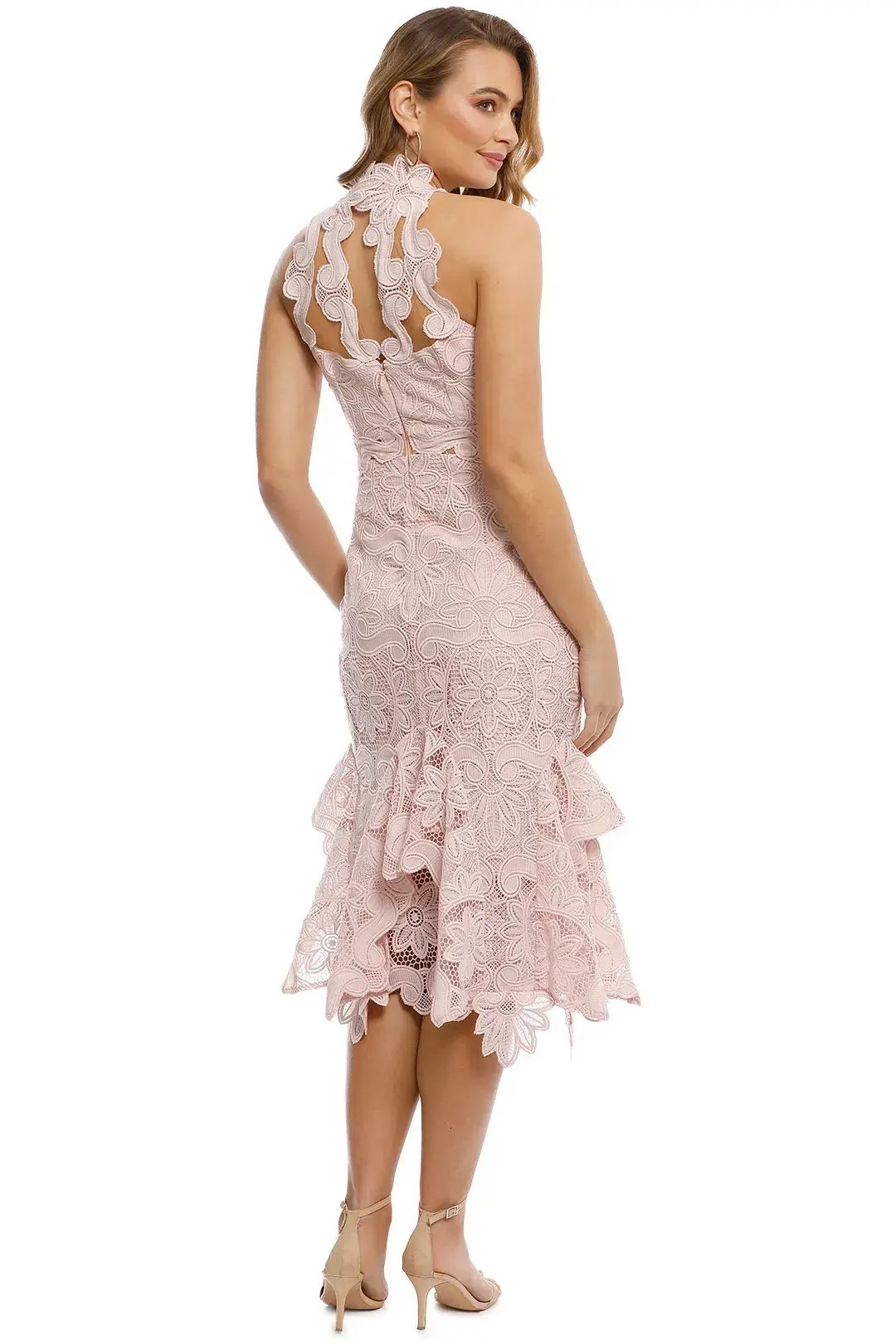 Thurley Waterlily Midi Dress Nude Size 10 photo 3