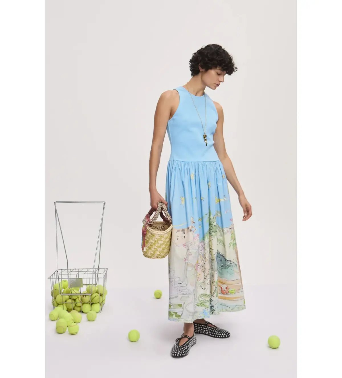 Alemais Anouk Tank Midi Dress Print Size 12 photo 3