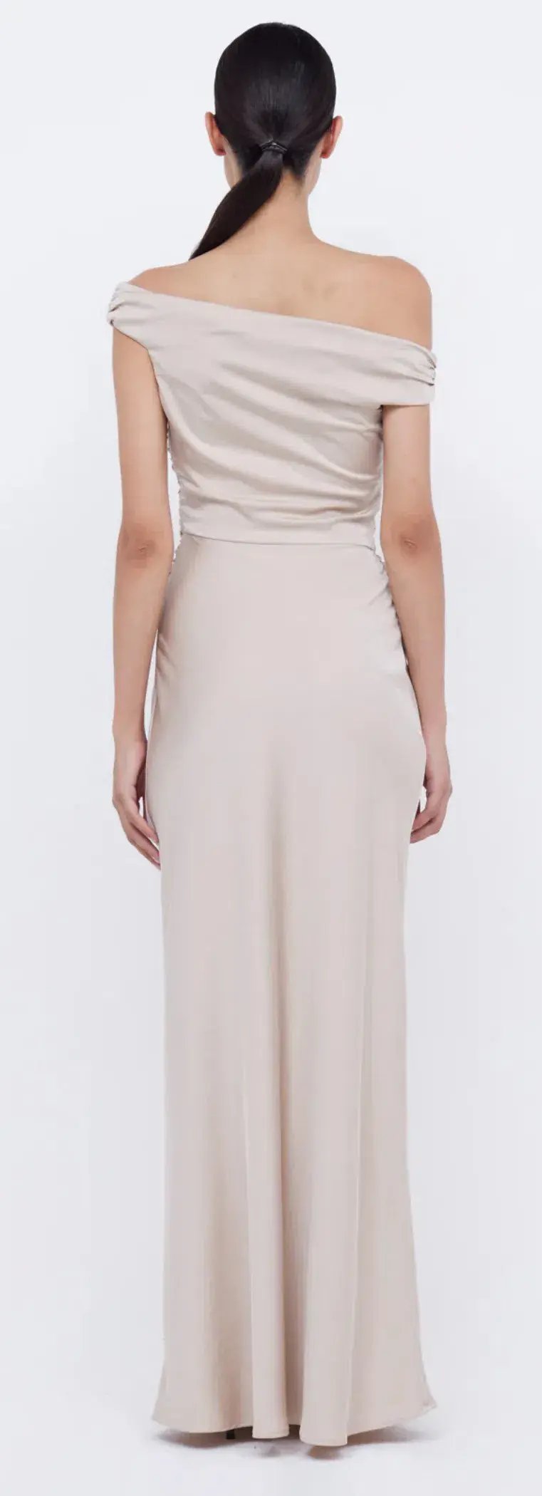 Bec & Bridge Eternity Off Shoulder Maxi dress in Sand Size AU 12 photo 4