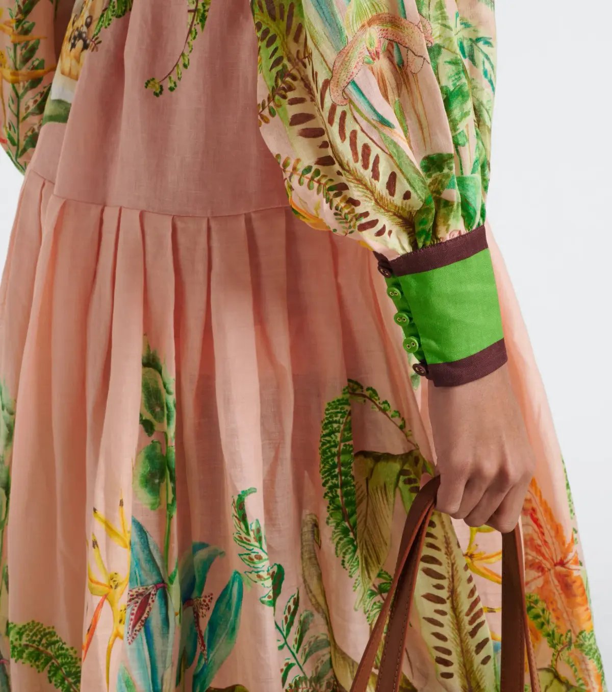 Alemais Papaya Shirt Dress Pink Print Size 10 photo 5