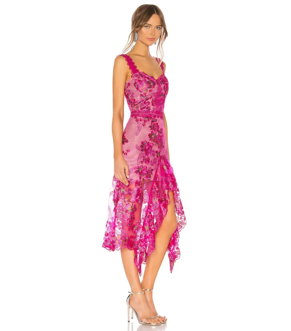 Bronx & Banco Eva Midi Dress in Fuschia Pink Size AU 10 photo 2