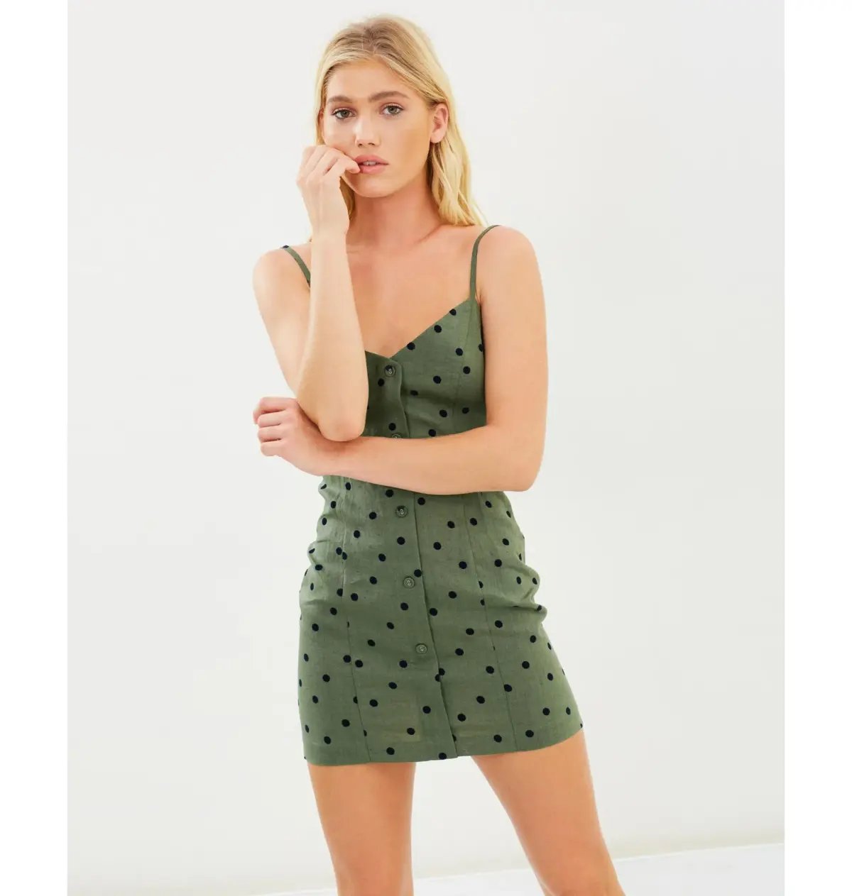 Bec & Bridge Lou Lou Mini Dress in Khaki Size AU 10 photo 2