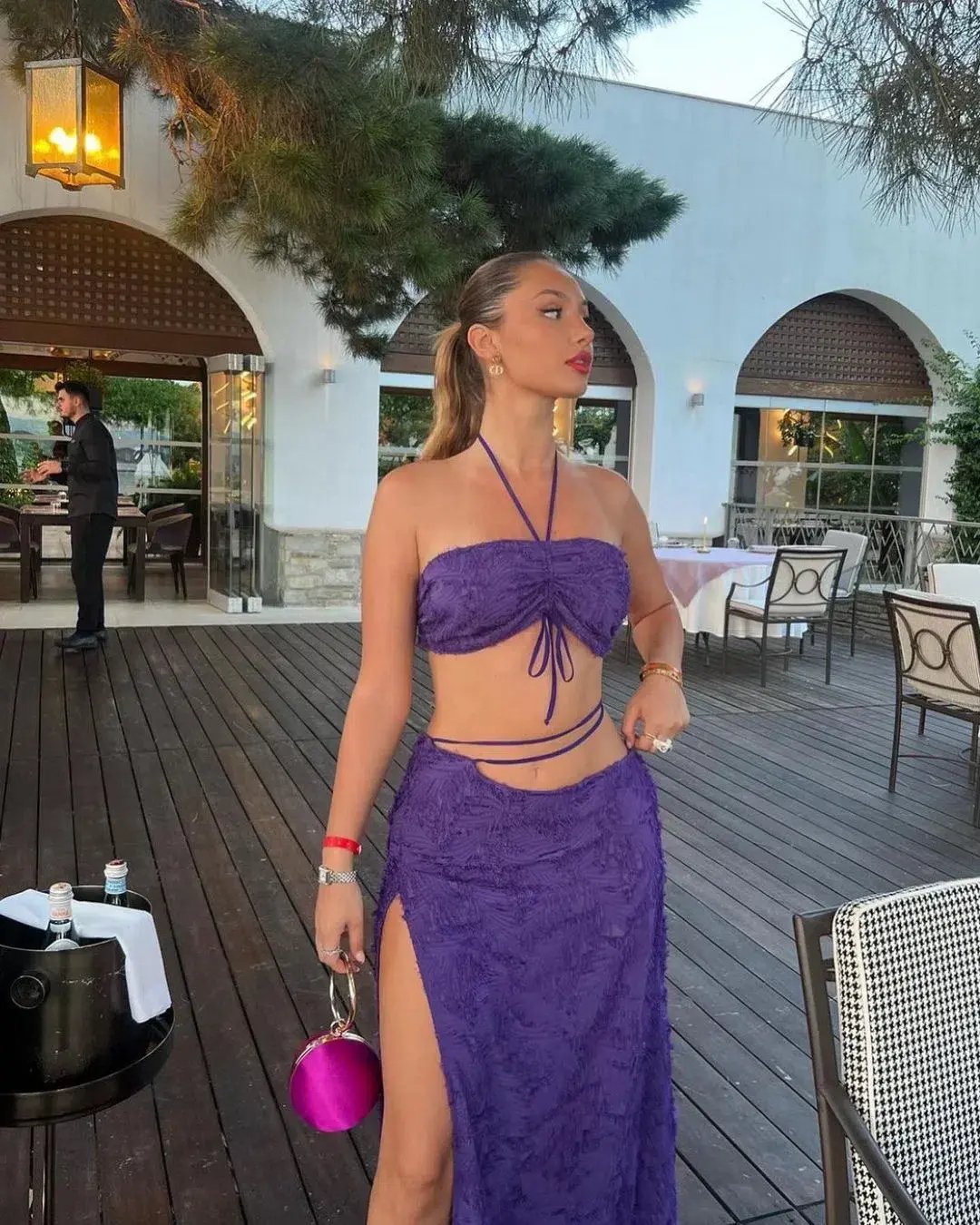 Arcina Ori Issi Set Top & Skirt Purple Size 8 photo 4