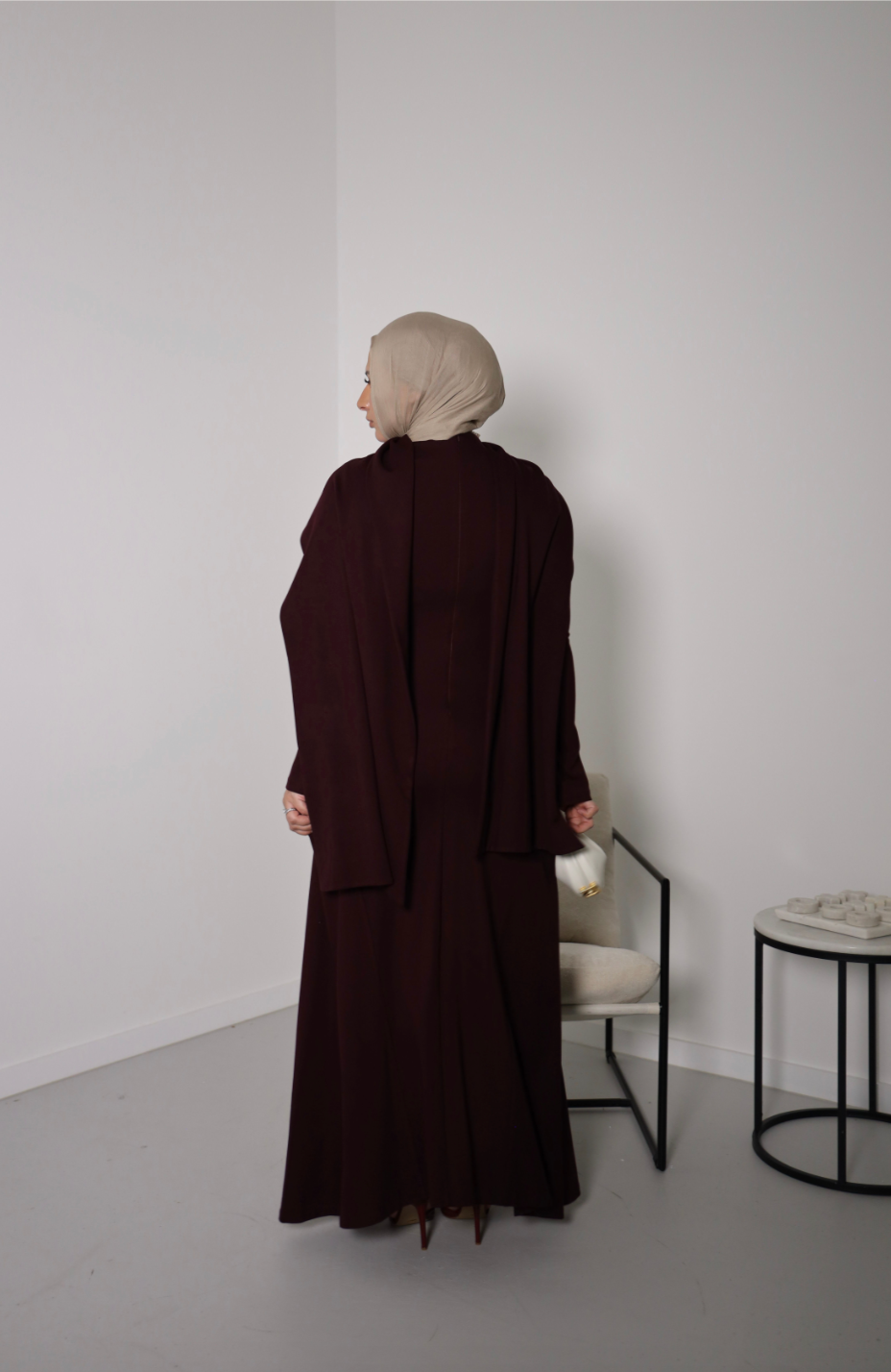 ELYSIAN DRESS BY MUZA BURGUNDY photo 6