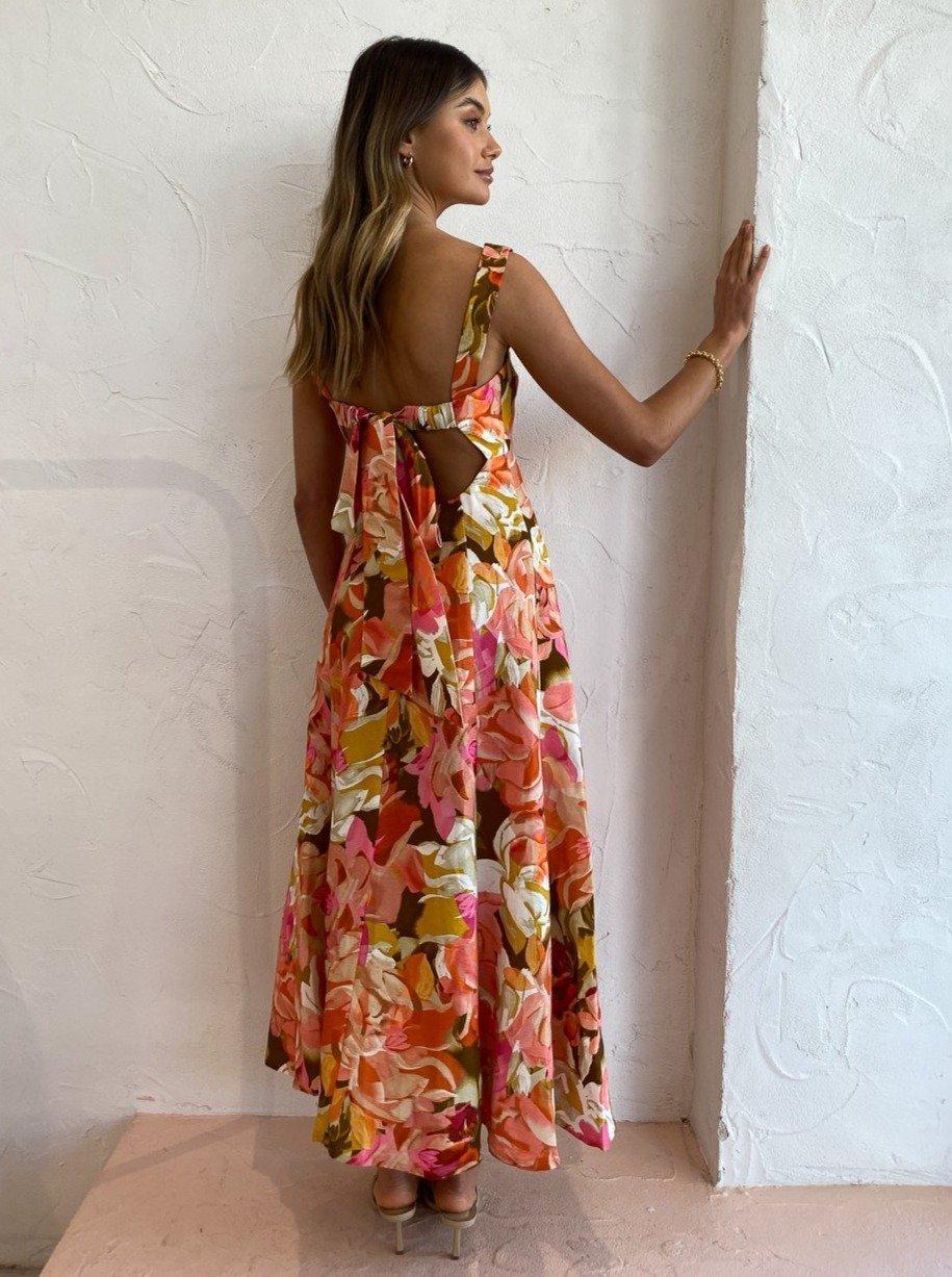 Acler Tate Dress Pink Bouquet Print Size 12 photo 2