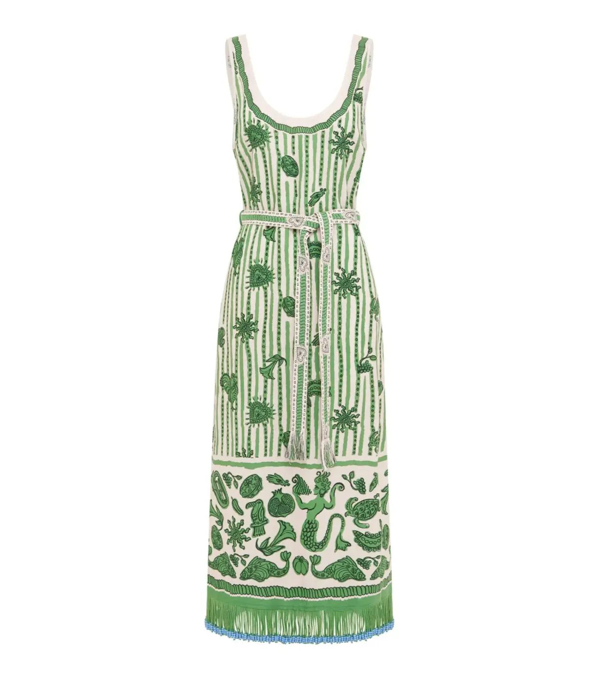 Alemais Lulu Sleeveless Mini Dress Green Print Size AU 16 photo 6