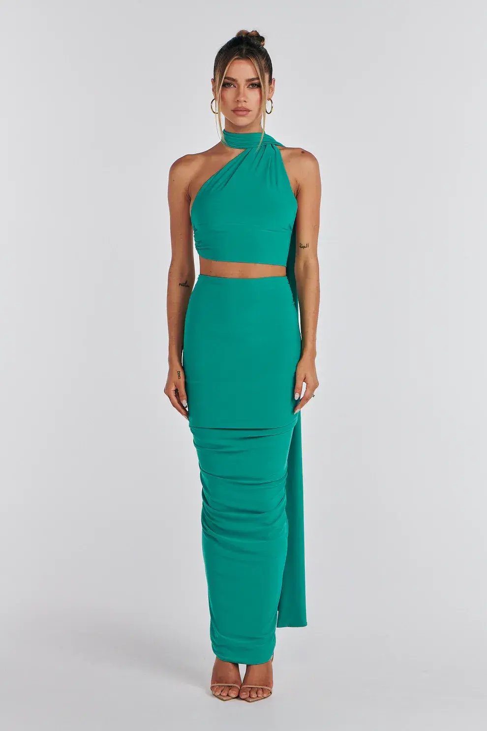 Melani the Label Kia Two Piece Set Jade Green Size 8 photo 2