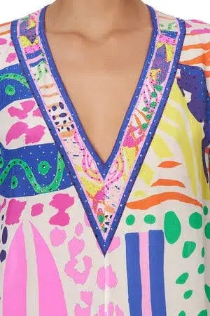 Camilla Bonza Babe Sleeveless Drape Back Dress Print Size S/M photo 5