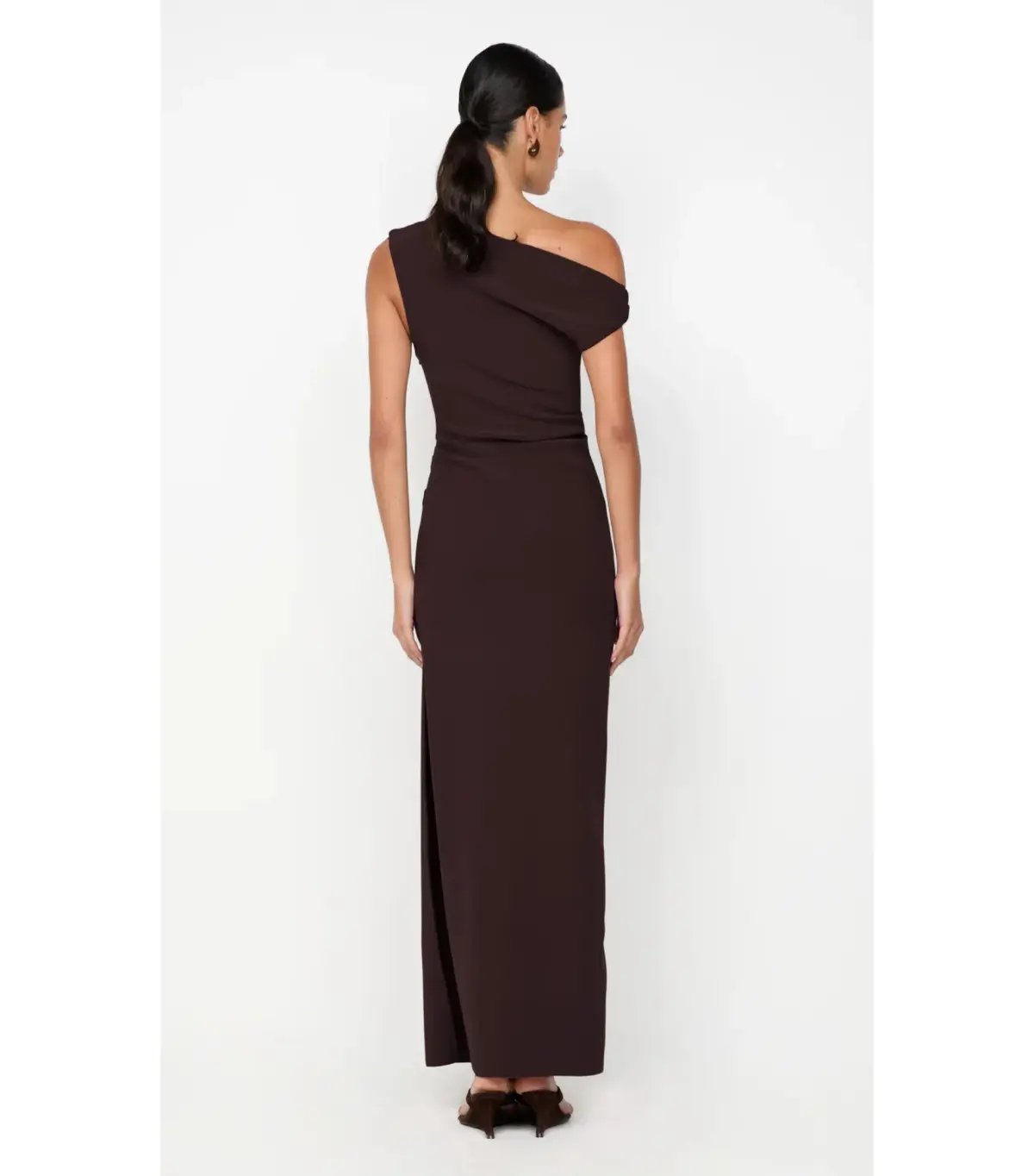 Bec & Bridge Leora Asym Maxi Dress in Dark Chocolate Size AU 12 photo 5