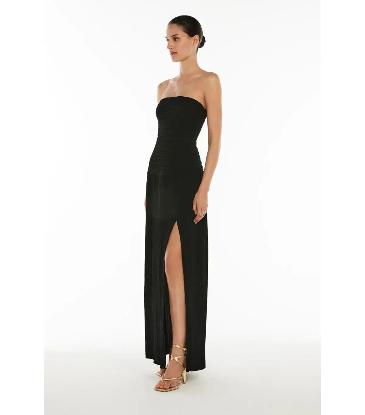 Manning Cartell Double Time Pleat Strapless Dress Black Size AU 8 photo 3