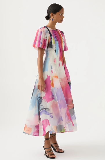 Aje Nova Pleated Midi Dress photo 3