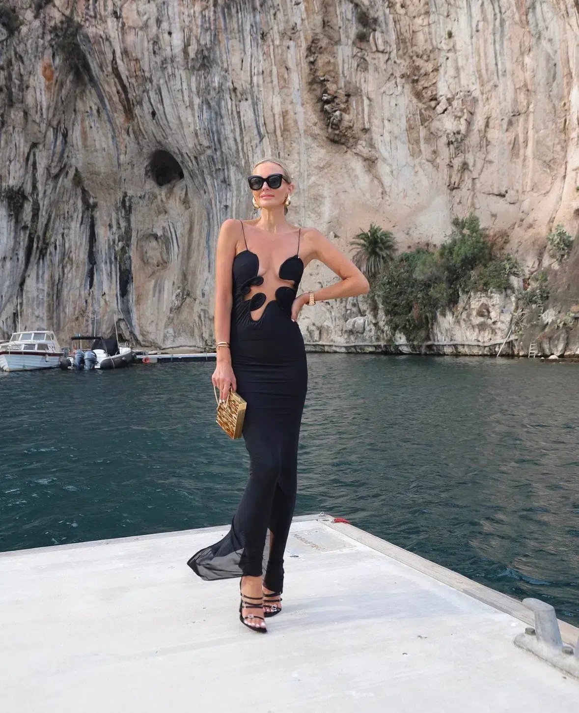 Christopher Esber Moleer Venus Dress Black Size 8 photo 2