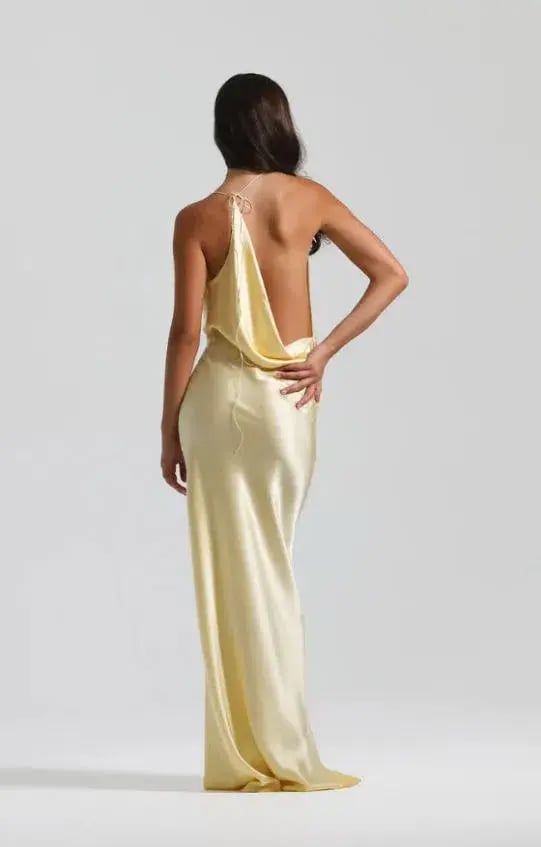 Natalie Rolt Gabi Gown in Lemon Size 8 photo 2