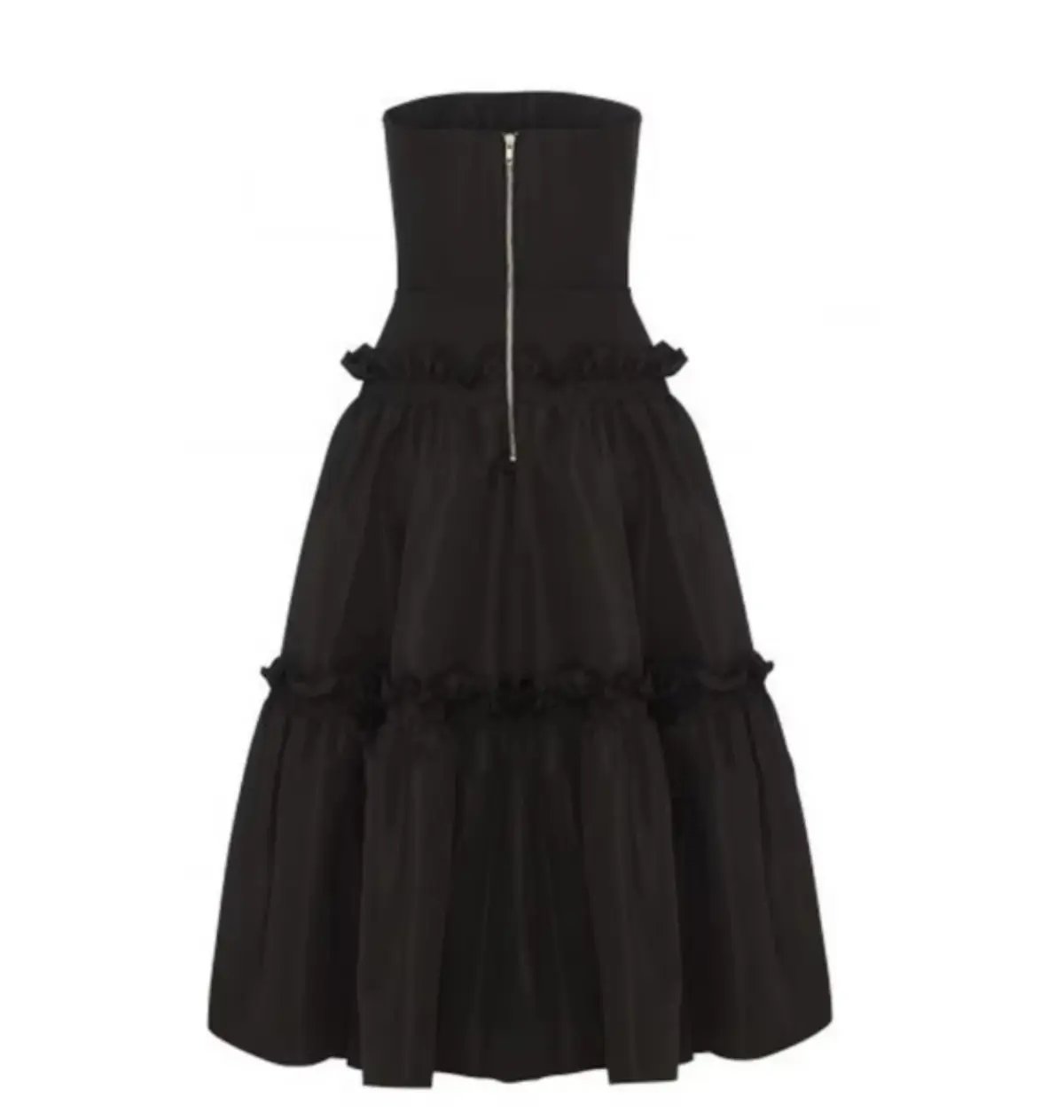 Alex Perry Strapless Ruffles Gown Black Size AU 4 photo 3