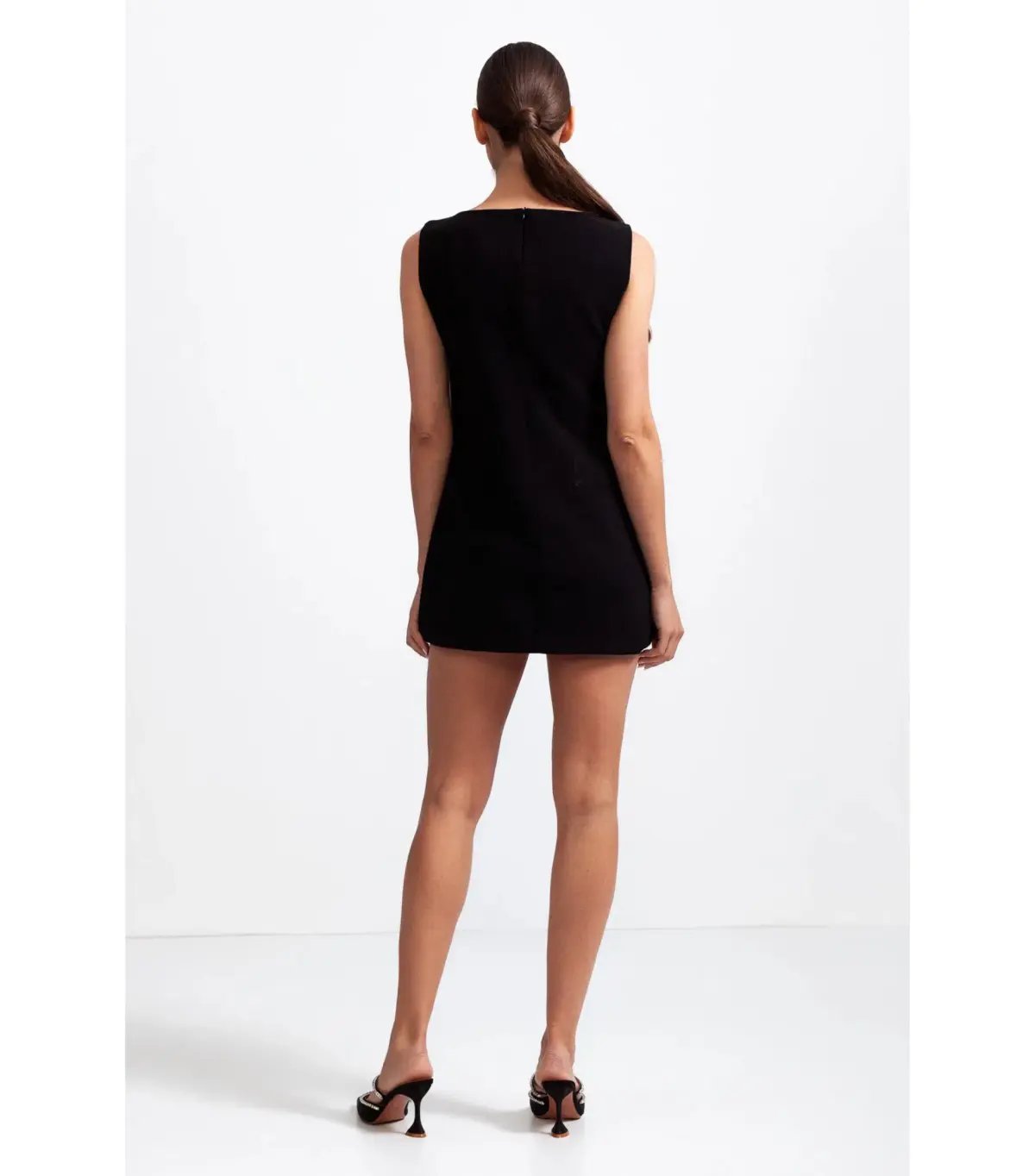 Sierra Darien Sleeveless Massive Ribbon Mini Dress in Black Size AU 8 photo 4