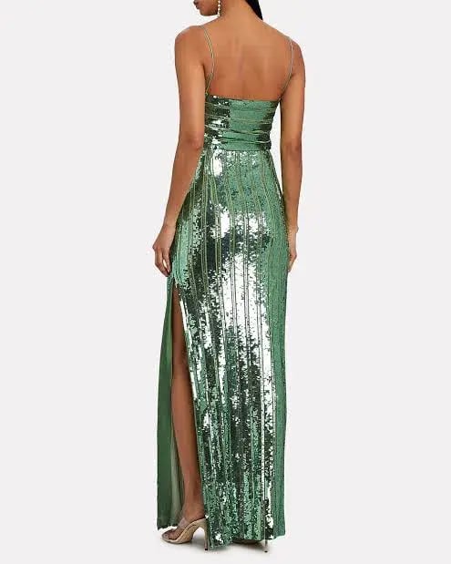 Galvan London Stargaze Bandeau Dress Green Size 10 photo 9