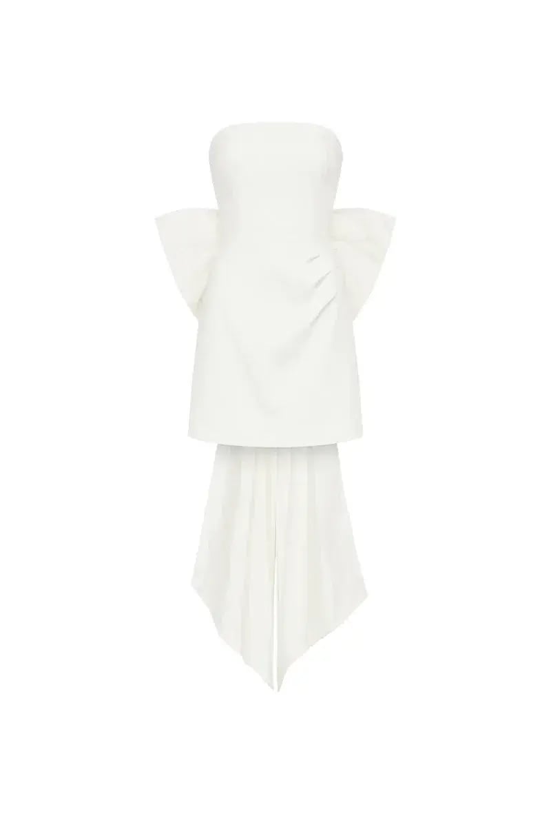 Rebecca Vallance Madeline Strapless Mini White Size 8 photo 2