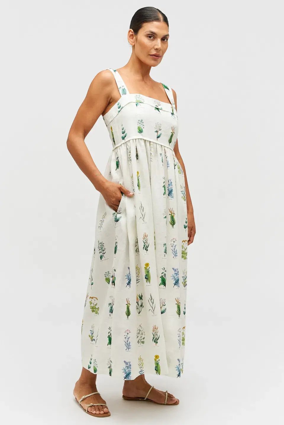 Oroton Greenhouse Floral Sundress Mist Size 10 photo 3