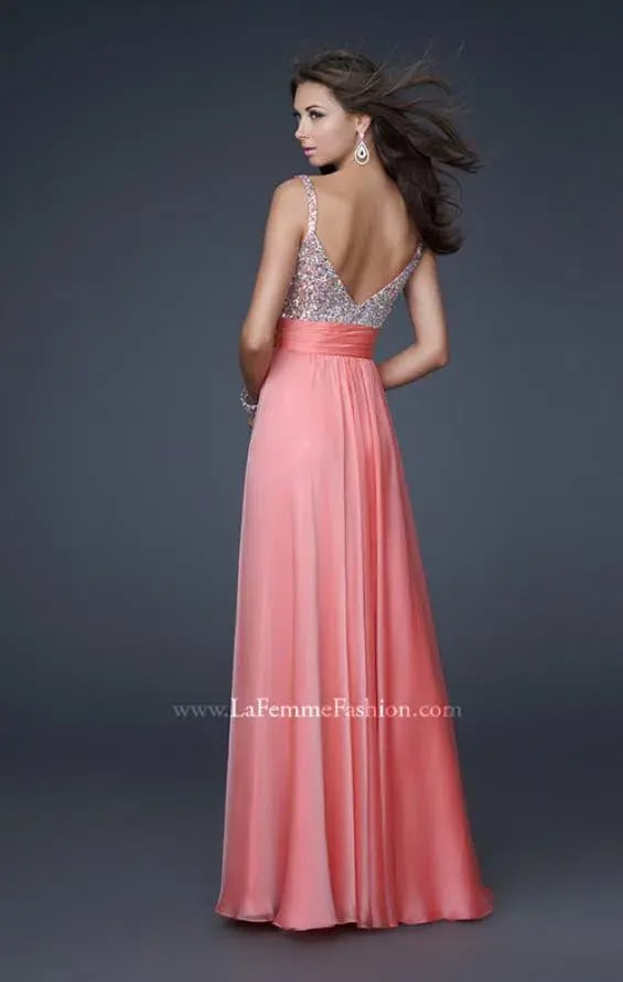 La Femme Pink Prom Dress Size 4 photo 2
