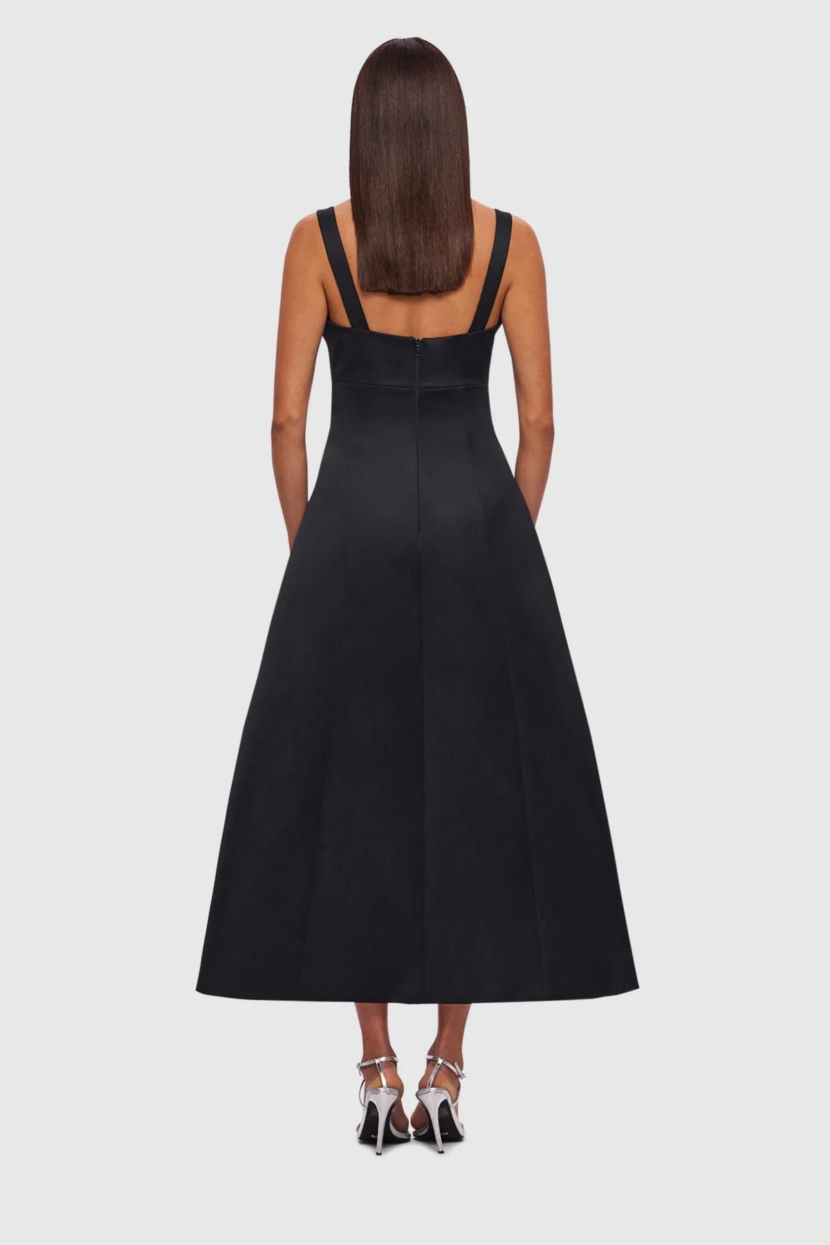 LEO LIN ODETTE MIDI DRESS - EBONY photo 6