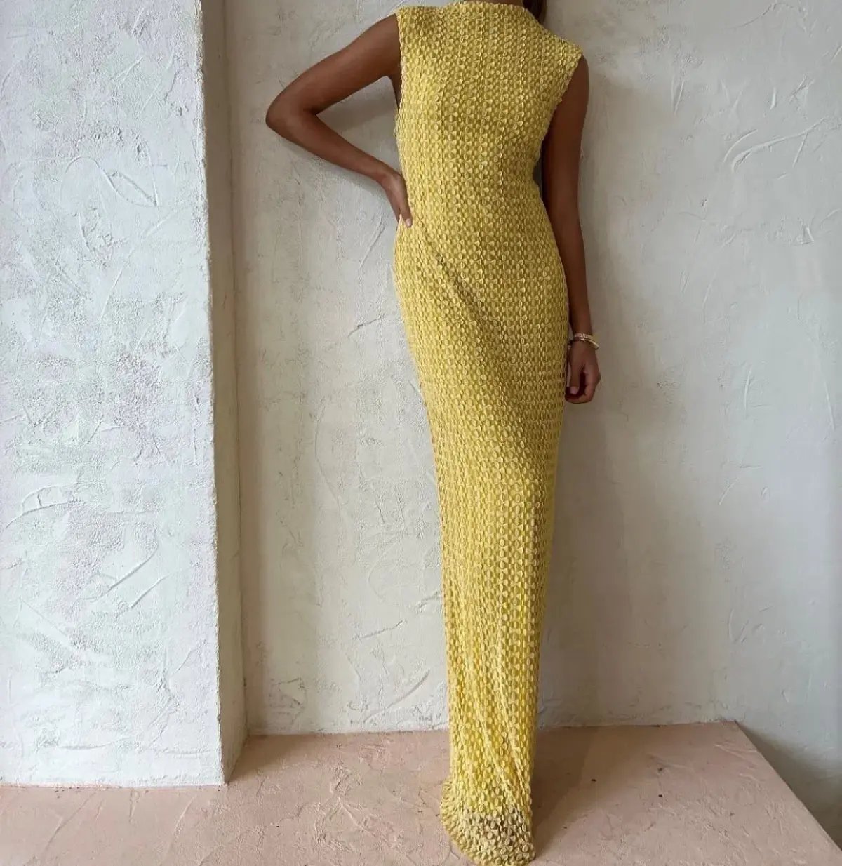 Camilla and Marc Riviera Column Dress Yellow Size 12 photo 3