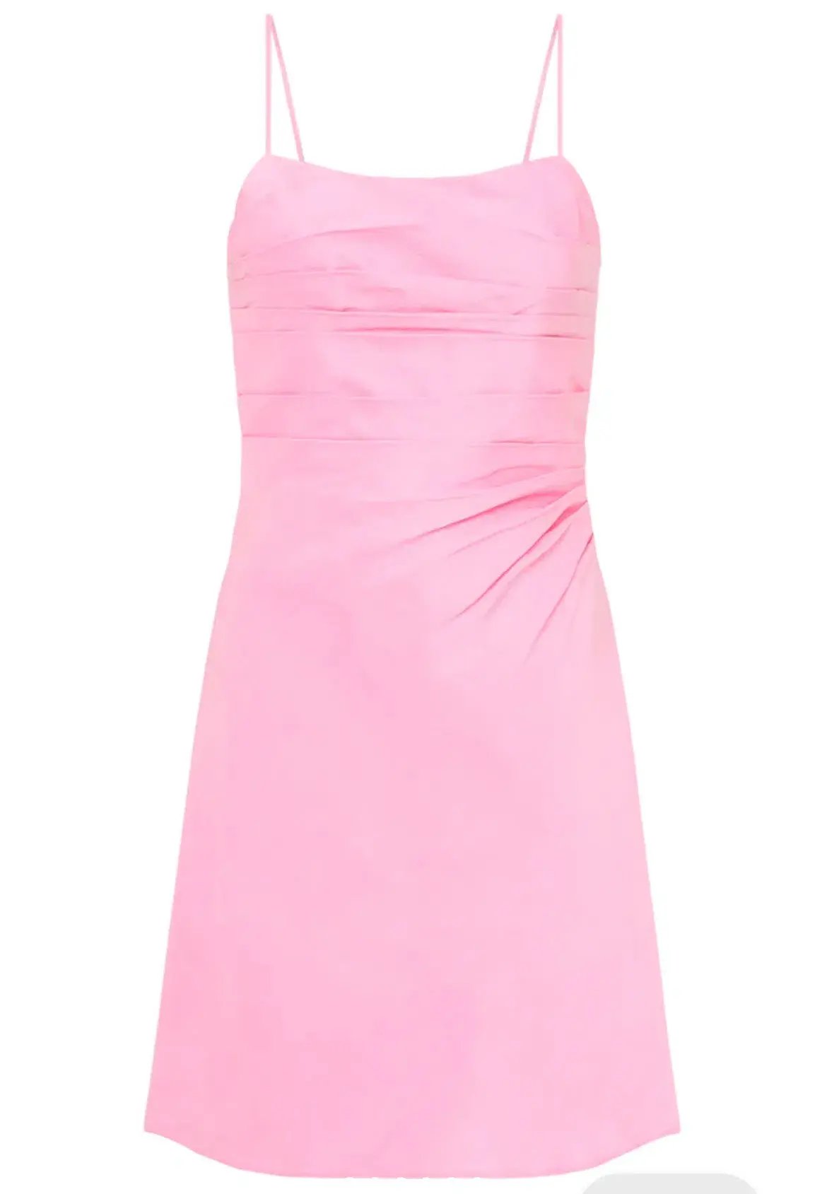 Aje Clarice Draped Mini Slip Dress in Bon Bon Pink Size 14 photo 2