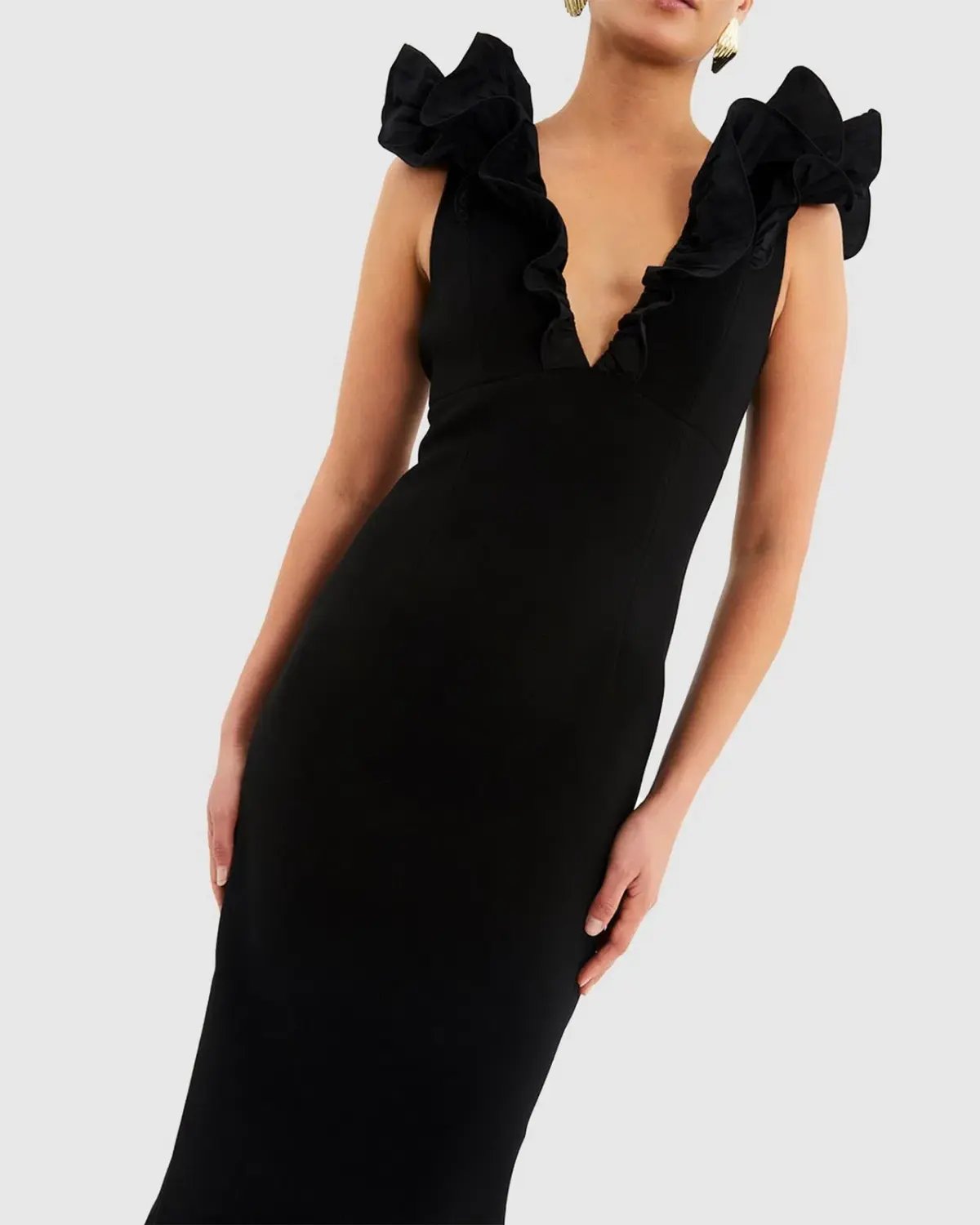 Rebecca Vallance Chloe Midi Dress Black Size 14 photo 2