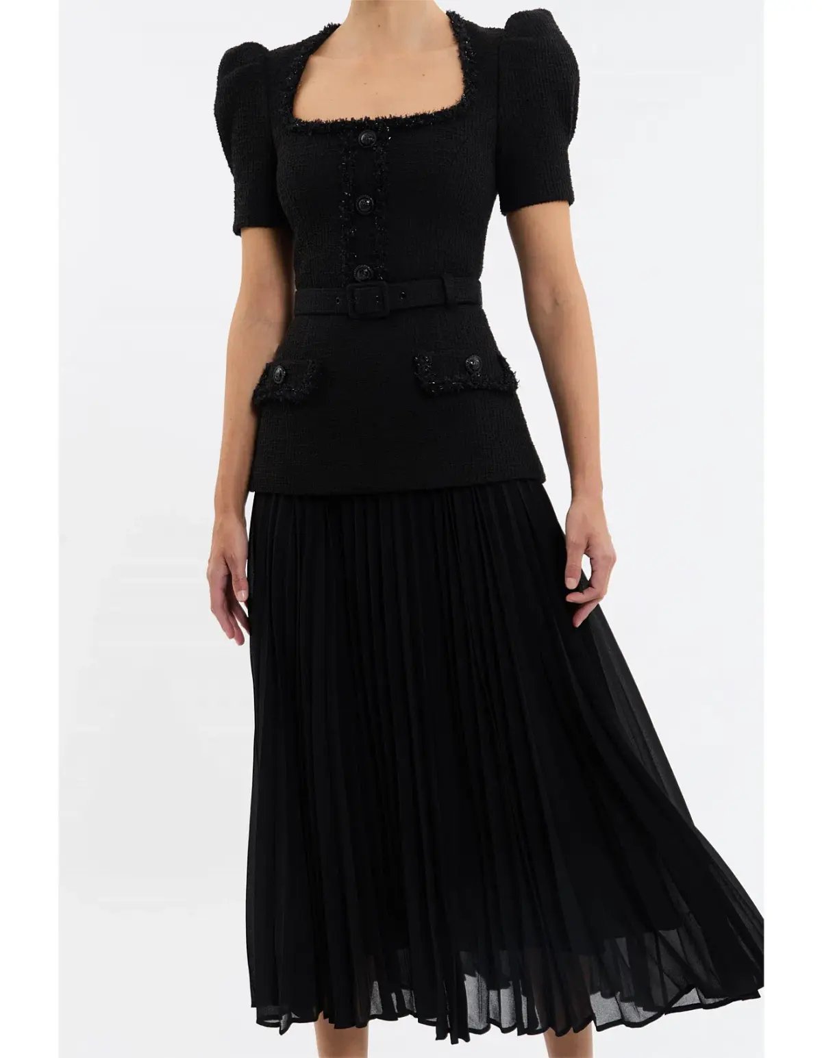Rebecca Vallance Zariah Midi Dress Black Size 6 photo 4