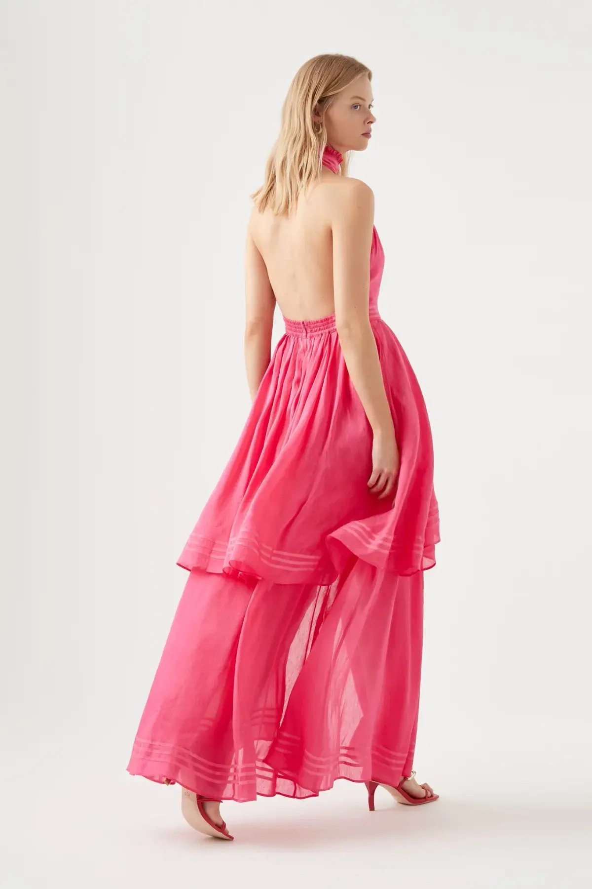 Aje Sienna Maxi Dress Pink Size 8 photo 2