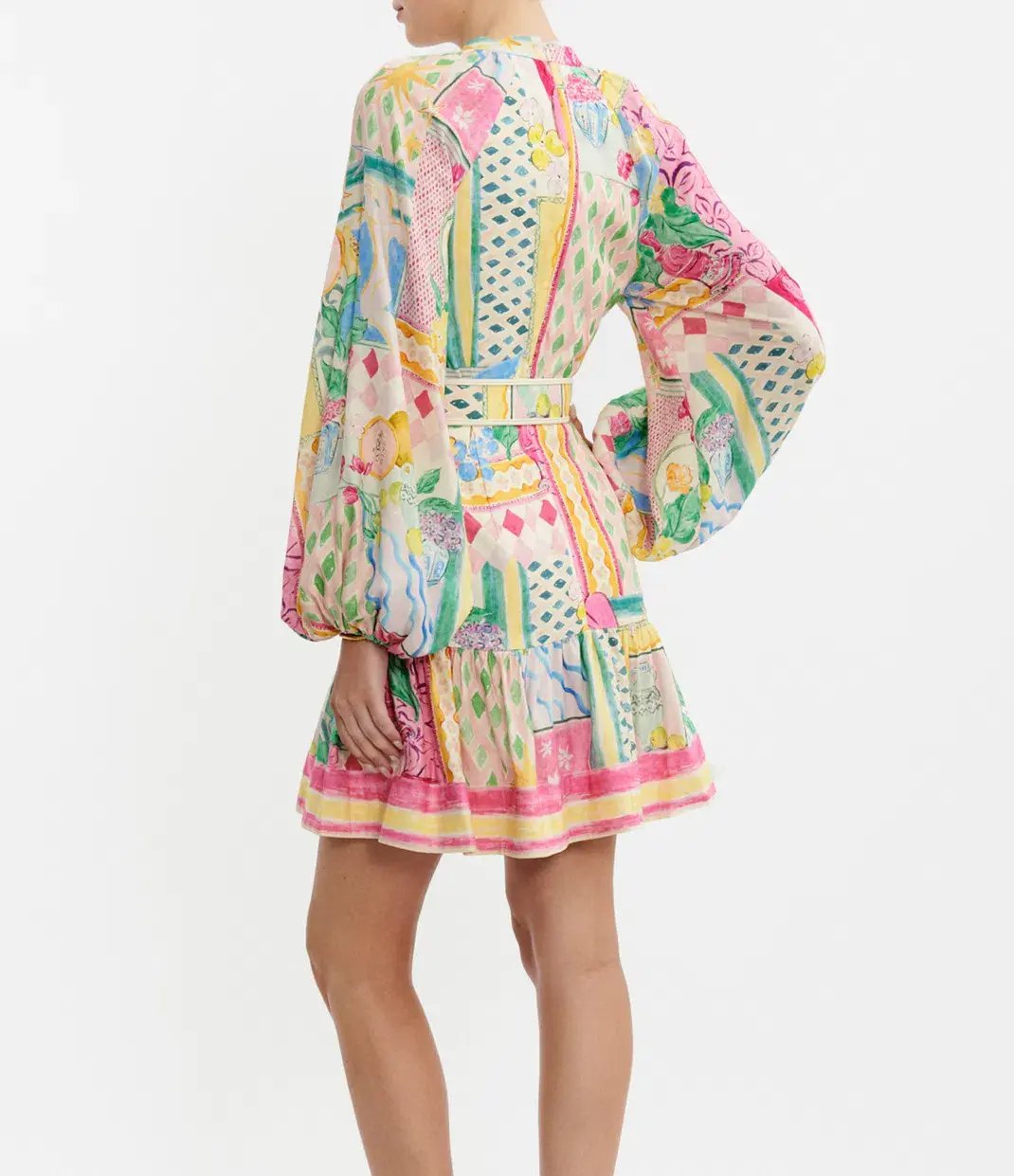 Rebecca Vallance Le Mur Rose Mini Dress Multi Size 14 photo 2