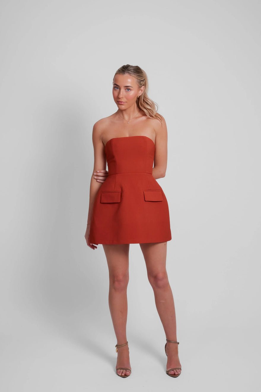 Odd Muse The Ultimate Muse Strapless Dress - Rust photo 3