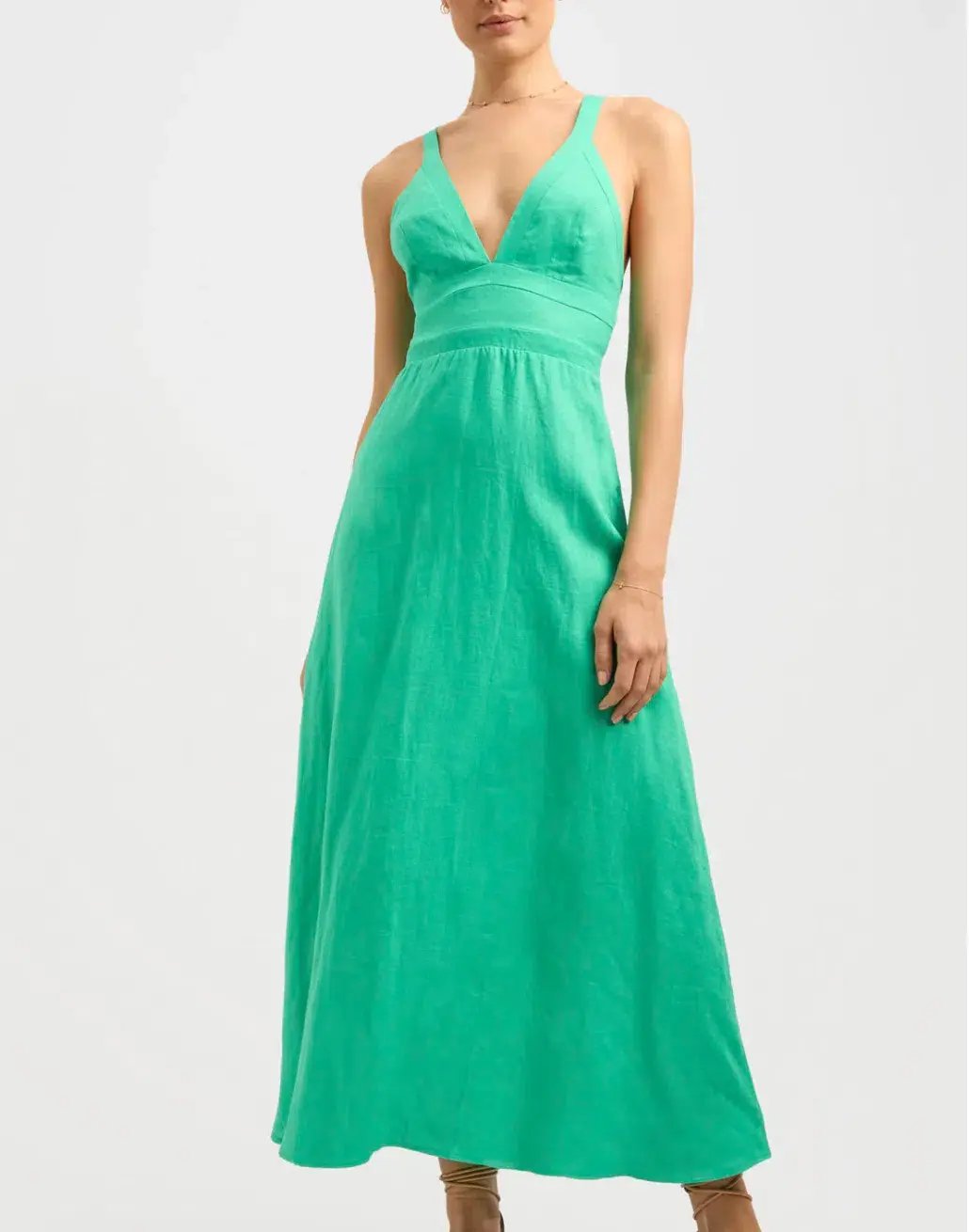 Kookai Tahiti Vee Dress Island Green Size 8 photo 2