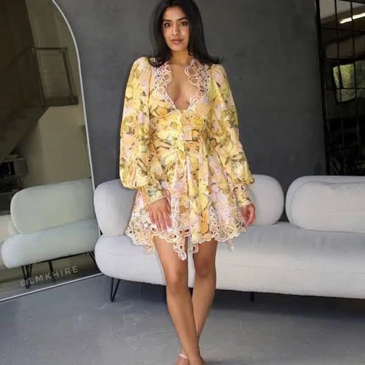 Acler Arnoult Mini Dress Floral Size 10/12 photo 3