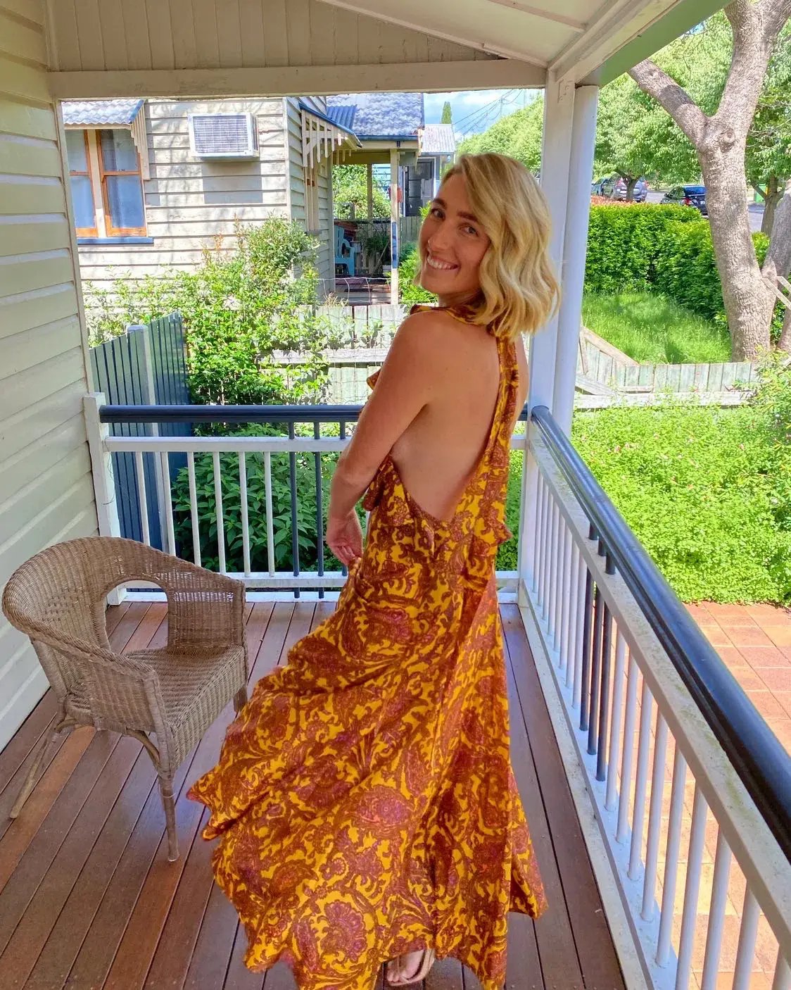Zimmermann Tiggy Halter Long Dress Print Size 1 / Au 10 photo 4