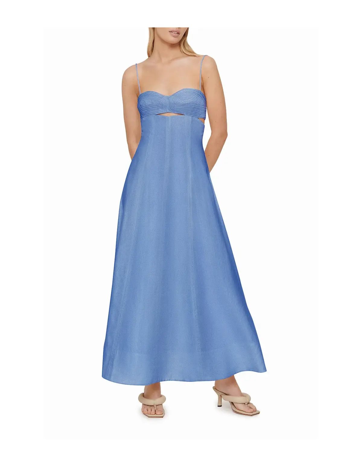 Clea Florence Stitch Dress Marina Blue Size M / Au 10 photo 2
