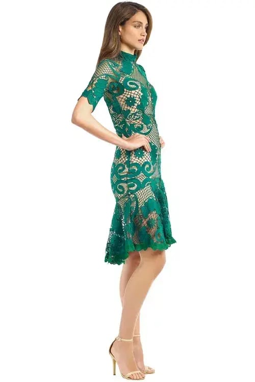 Thurley Babylon Lace Dress Green Size AU 12 photo 2