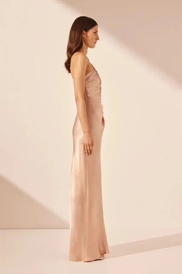 Shona Joy La Lune Asymmetrical Maxi in Desert Rose Size AU 10 photo 4