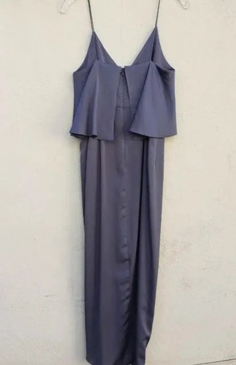 Shona Joy Luxe Draped Cocktail Frill Dress Charcoal Size 16 photo 3